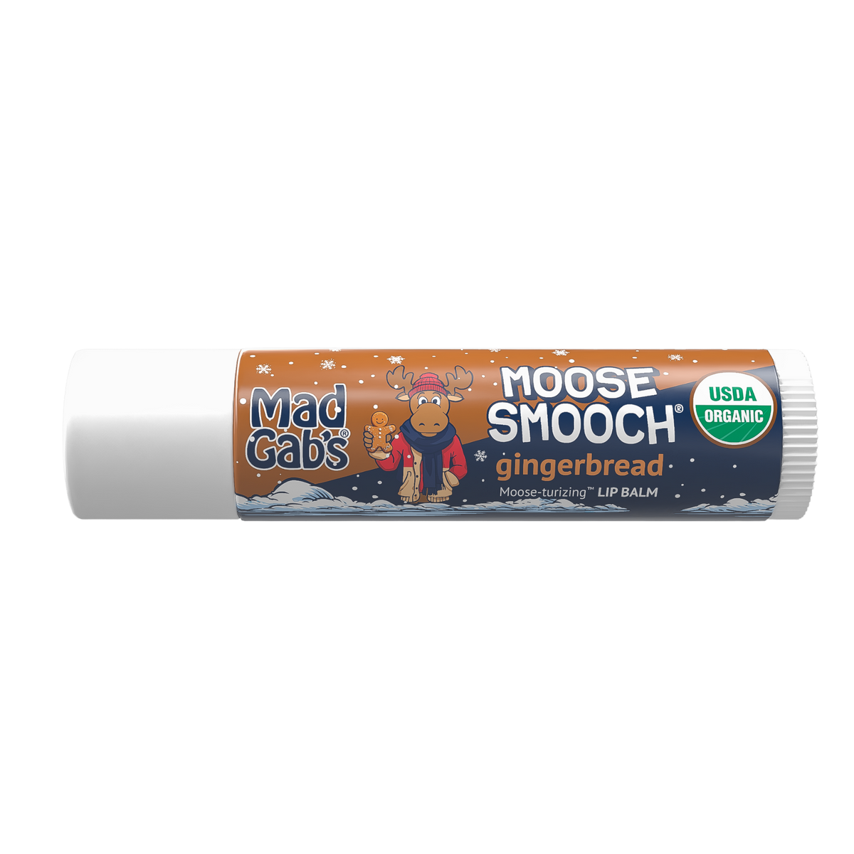 3pk Moose Smooch Holiday Lip Balm Assorted Pack-Candy Cane, Gingerbread, Eggnog
