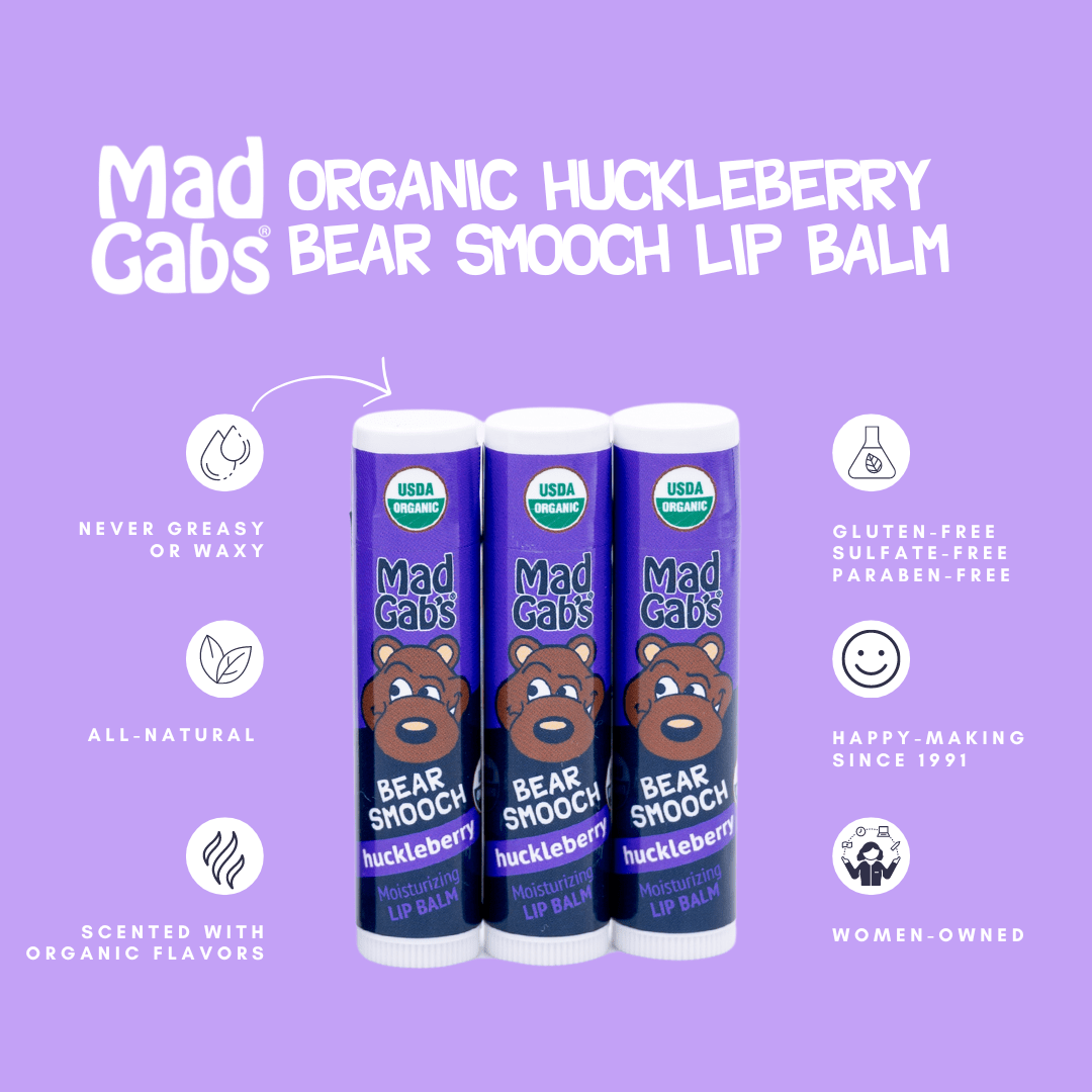Organic Bear Smooch Huckleberry Lip Balm