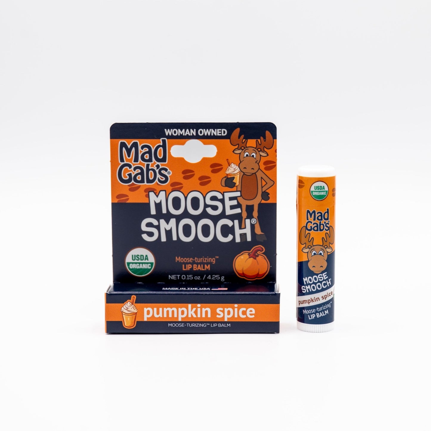Image of Mad Gab's Moose Smooch Pumpkin Spice box and lib balm tube