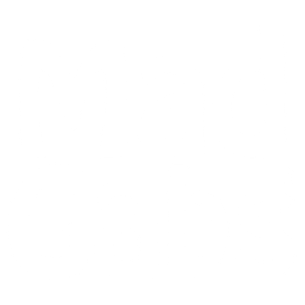 Mad Gabs white logo with a clear background