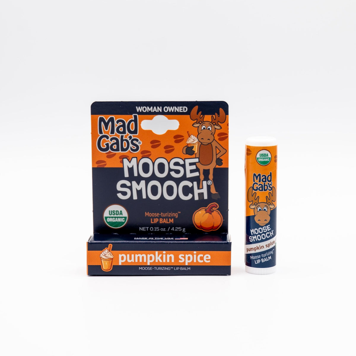 Image of Mad Gab's Moose Smooch Pumpkin Spice box and lib balm tube